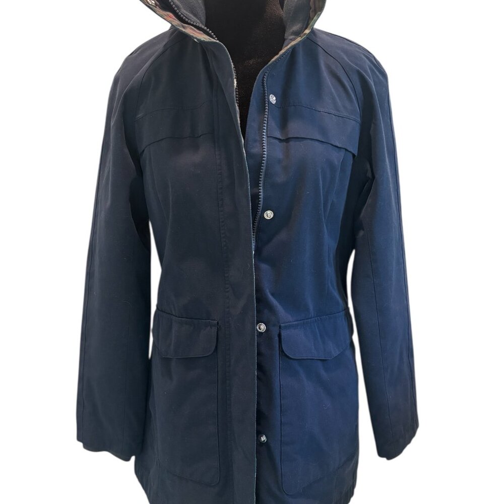 Pendleton Navy Blue Plaid Lined Jacket Size S - image 4